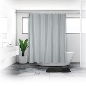 Beldray Antibac Shower Curtain Grey - SHOWER CURTAIN & CLIPS - Beattys of Loughrea
