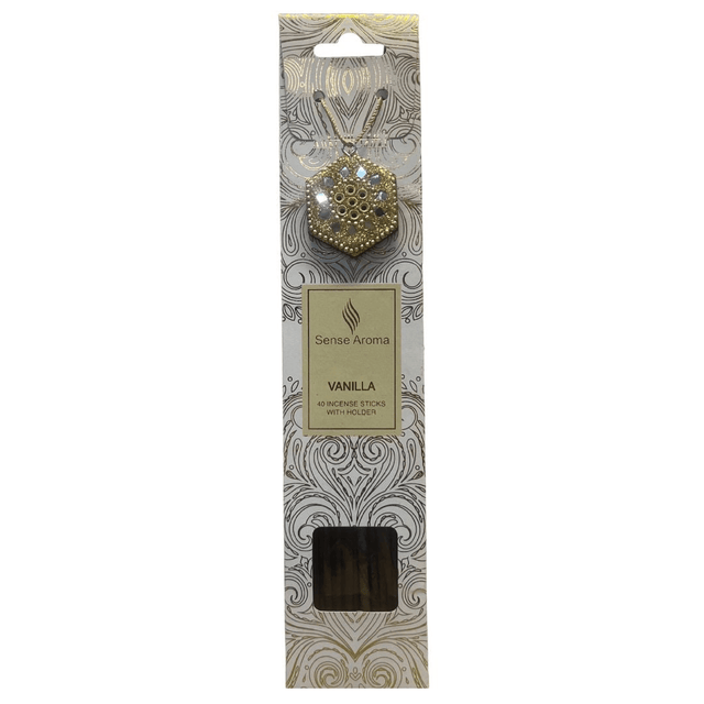 Vanilla Incense Sticks 40pcs with Holder A - POT POURRI/AROMATHERAPY/OILS/DIFFUSER - Beattys of Loughrea