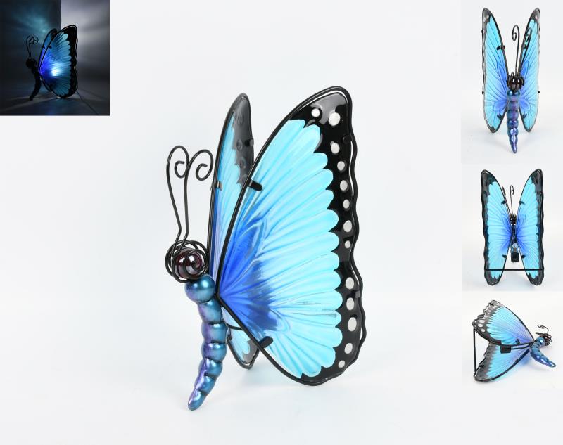 Teal Blue LED Butterfly - TABLE/BEDSIDE LAMPS - Beattys of Loughrea