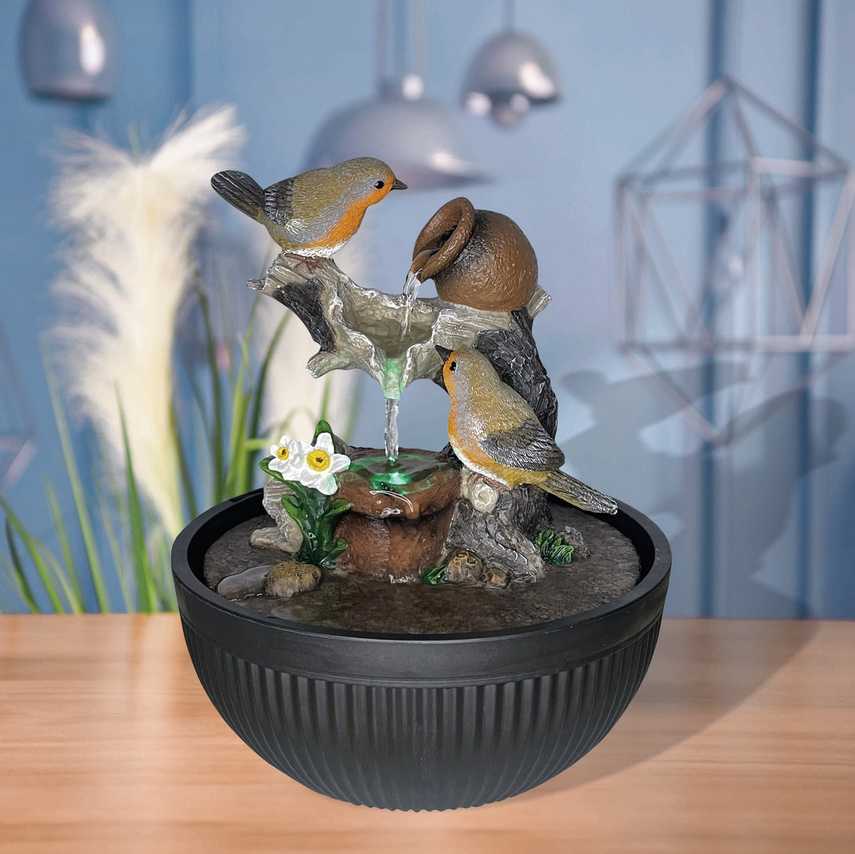 Radiant Robins Indoor Water Feature - ORNAMENTS - Beattys of Loughrea