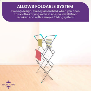 Highlands 3 Tier Clothes Airer - CLEANING CLOTHES AIRER - Beattys of Loughrea