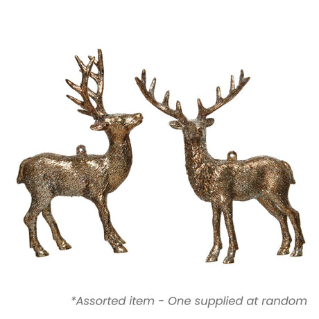 Plastic Deer 14cm Assorted - One Supplied* - XMAS DECORATIONS - Beattys of Loughrea