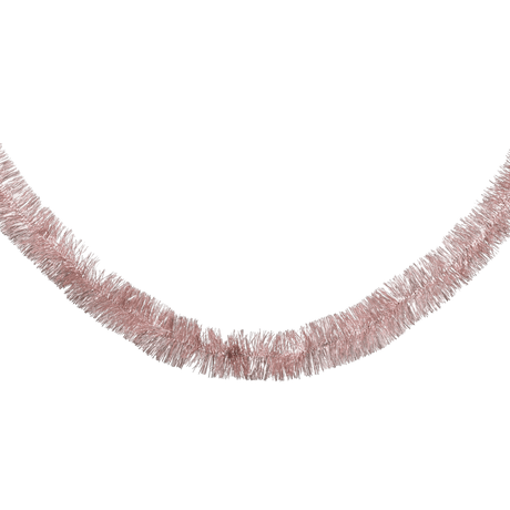 Blush Pink Shiny Tinsel Garland - XMAS RIBBON TINSEL - Beattys of Loughrea