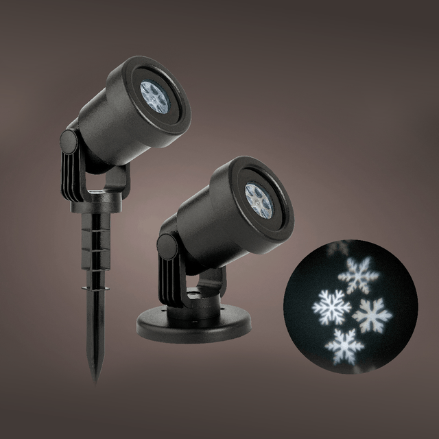 Lumineo LED Snowflakes Projector with Rotating Effect - XMAS LASER LIGHTS/PROJECTORS - Beattys of Loughrea