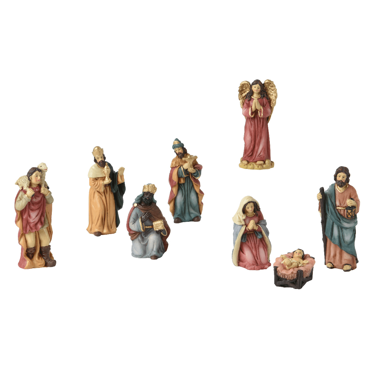 Set of Polyresin Nativity Figures - XMAS CRIBS - Beattys of Loughrea