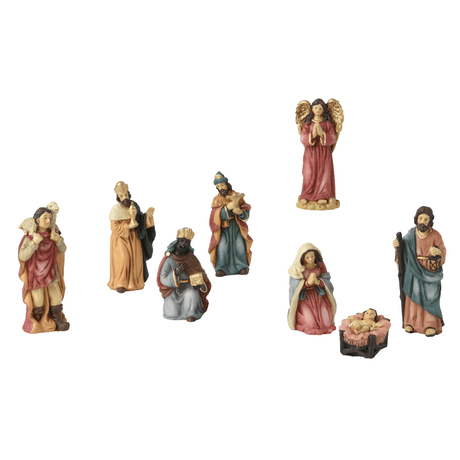 Set of Polyresin Nativity Figures - XMAS CRIBS - Beattys of Loughrea