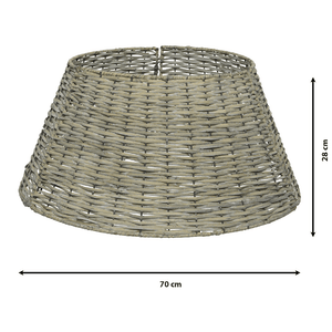 Everlands Collapsible Grey Willow Christmas Tree Skirt 70cm - XMAS TREE STANDS / BAGS / SKIRTS - Beattys of Loughrea