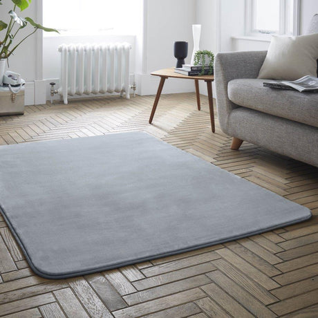 Velvet Touch Rug 120 x 170cm Silver - FLOOR/FIRESIDE RUGS - Beattys of Loughrea