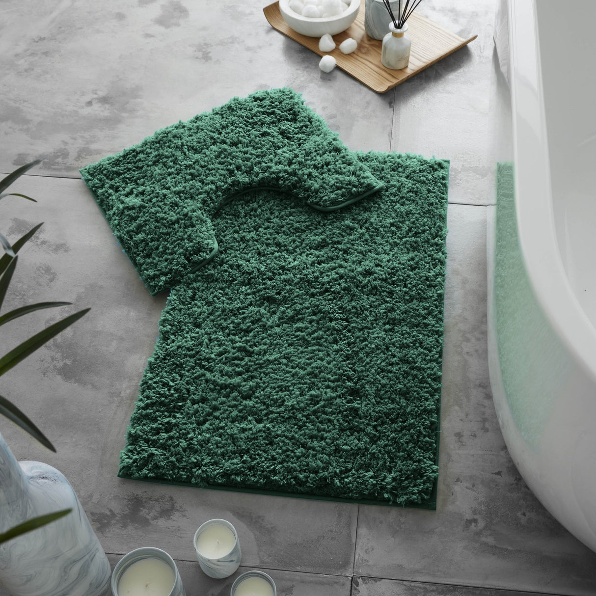 Gaveno Cavailia Ultimate Zero Twist 2pc Bath Set Green - BATH MATS/SETS - Beattys of Loughrea