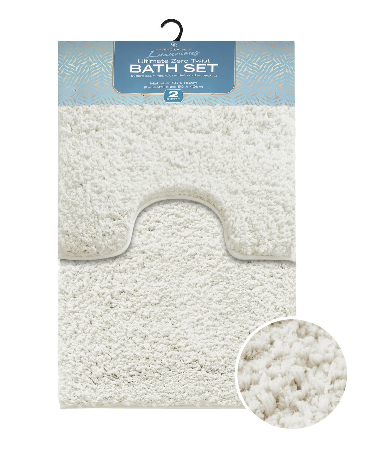 Gaveno Cavailia Ultimate Zero Twist 2pc Bath Set Cream - BATH MATS/SETS - Beattys of Loughrea