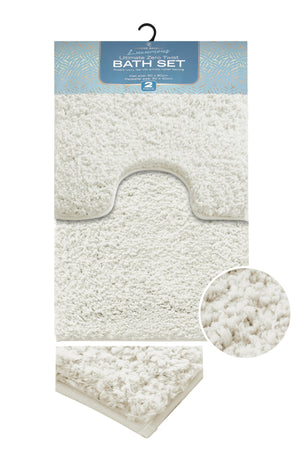Gaveno Cavailia Ultimate Zero Twist 2pc Bath Set Cream - BATH MATS/SETS - Beattys of Loughrea