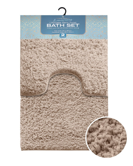 Gaveno Cavailia Ultimate Zero Twist 2pc Bath Set Blush Pink - BATH MATS/SETS - Beattys of Loughrea