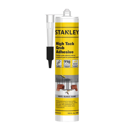Stanley High Tack Grab Adhesive White - GLUE/WOOD GLUE - Beattys of Loughrea