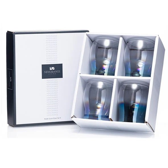 Newgrange Living Ultra Violet Lustre Set of 4 Juice Glasses - DRINKING GLASSES - Beattys of Loughrea