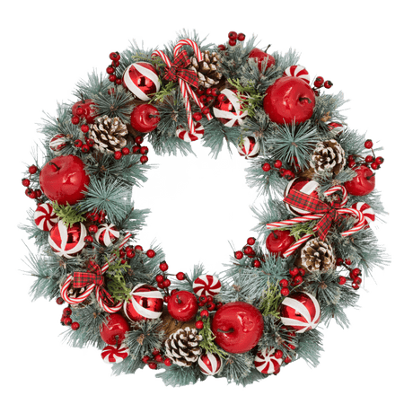 Extra Large Candy Cane Wreath 52 x 52 x 10cm - XMAS WREATHS - Beattys of Loughrea