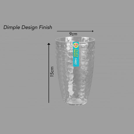 Bello Tall Plastic Tumbler 15x9cm Dimple Range - BBQ FUEL BBQ TOOLS, ACCESSORIES , TENT PEGS - Beattys of Loughrea