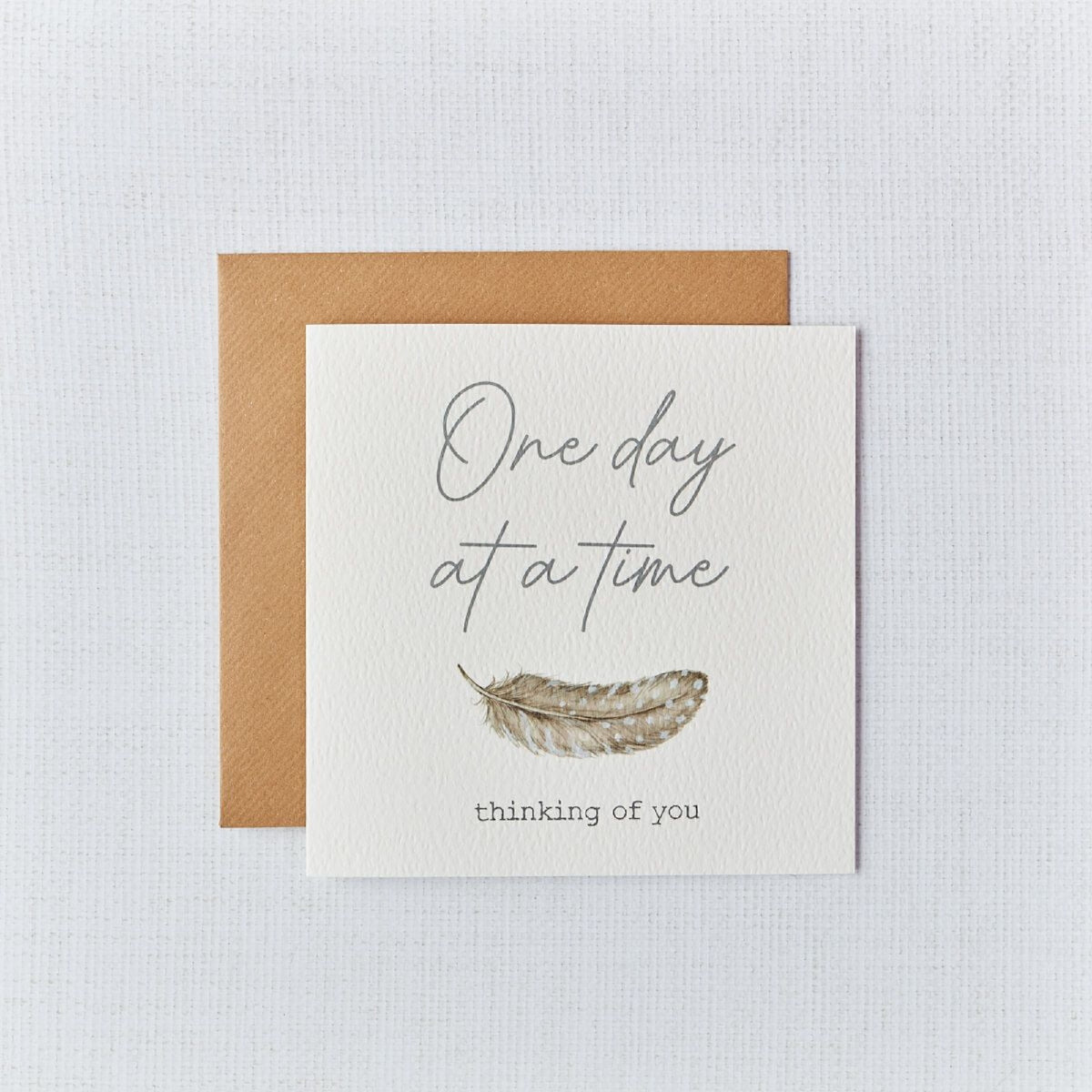 R13 GREY FEATHERS APPEAR SYMPATHY CARD 4AG240