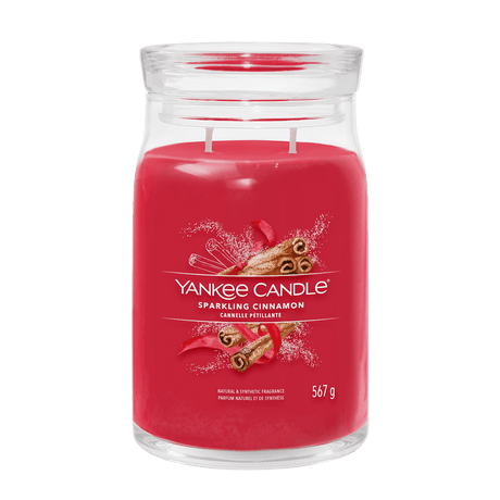 Sparkling Cinnamon Signature Large Jar Yankee Candle 567g - CANDLES - Beattys of Loughrea