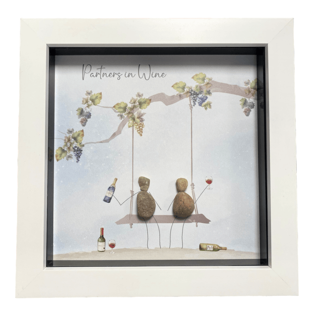 Medium Pebble Art Partners in Wine - White - Beattys of Loughrea | www.beattys.ie
