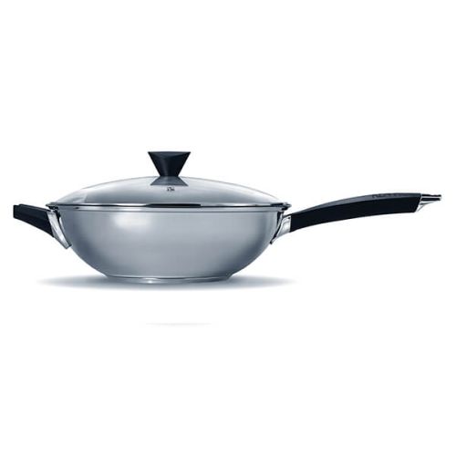 Ken Hom Excellence Non-Stick Stainless Steel Wok & Lid 32cm - FRYPAN/WOK/SKILLET - Beattys of Loughrea