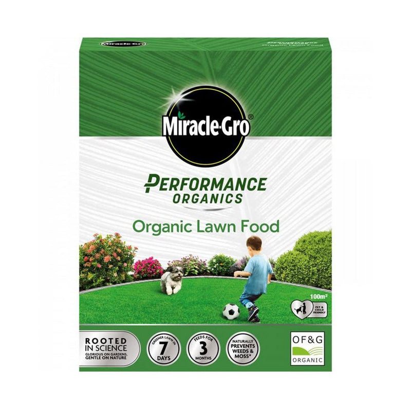 Miracle-Gro Performance Organics Lawn Food 100m2 (2.7kg) - FERTILISER GRANULAR/SOLUBLE/LIQ - Beattys of Loughrea