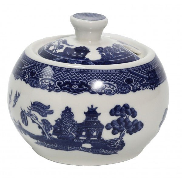 Blue Willow Covered Sugar Bowl - GENERAL LOOSE WARE - Beattys of Loughrea