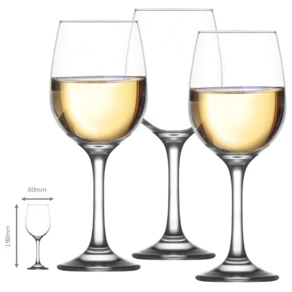 Steelex Glassware White Wine 28cl Glass Set 4 - DRINKING GLASSES - Beattys of Loughrea