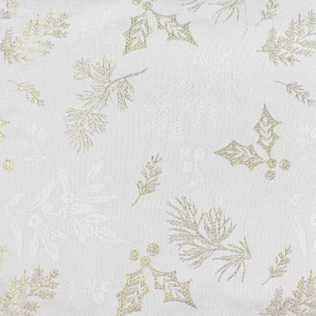 Peggy Wilkins Winter Hedgerow Champagne & Gold Christmas Tablecloth – 67" x 100" (170 x 250 cm) - TABLECLOTHS/RUNNERS - Beattys of Loughrea