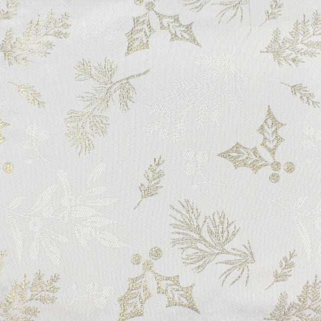 Peggy Wilkins Winter Hedgerow Champagne & Gold Christmas Tablecloth – 67" x 100" (170 x 250 cm) - TABLECLOTHS/RUNNERS - Beattys of Loughrea
