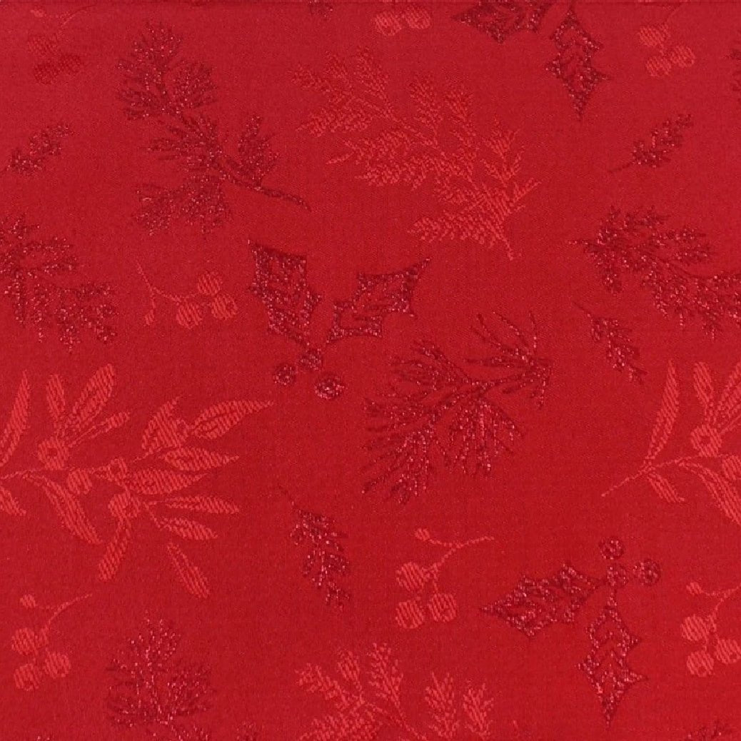 Peggy Wilkins Winter Hedgerow Red Christmas Tablecloth – 67" x 118" (170 x 300 cm) - TABLECLOTHS/RUNNERS - Beattys of Loughrea