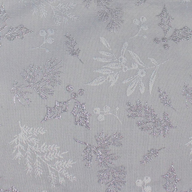 Peggy Wilkins Winter Hedgerow Silver/Pewter Christmas Tablecloth – 53" x 88" (135 x 225 cm) - TABLECLOTHS/RUNNERS - Beattys of Loughrea