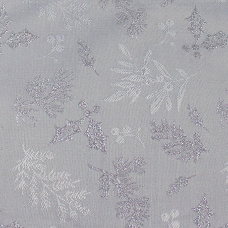 Peggy Wilkins Winter Hedgerow Silver/Pewter Christmas Tablecloth – 67" x 118" (170 x 300 cm) - TABLECLOTHS/RUNNERS - Beattys of Loughrea