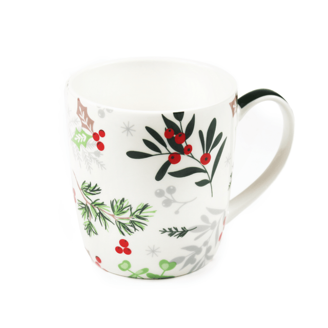 Peggy Wilkins Winter Hedgerow Ceramic Barrel Mug - MUG SETS - Beattys of Loughrea