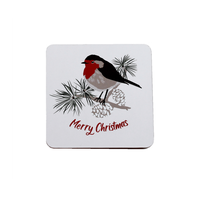 Peggy Wilkins Winter Hedgerow Christmas 4pk Coasters - TABLEMATS/COASTERS - Beattys of Loughrea