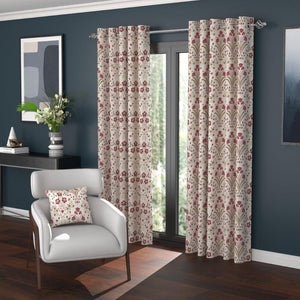 Riley 90" x 90" Lined Eyelet Curtains Raspberry - Beattys of Loughrea | www.beattys.ie