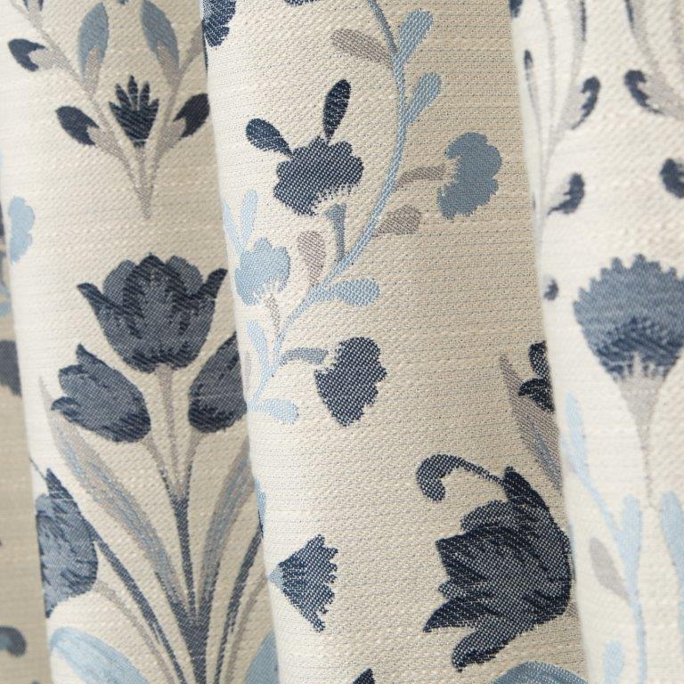 Riley 90" x 90" Lined Eyelet Curtains Marine - CURTAINS - READY MADE - Beattys of Loughrea