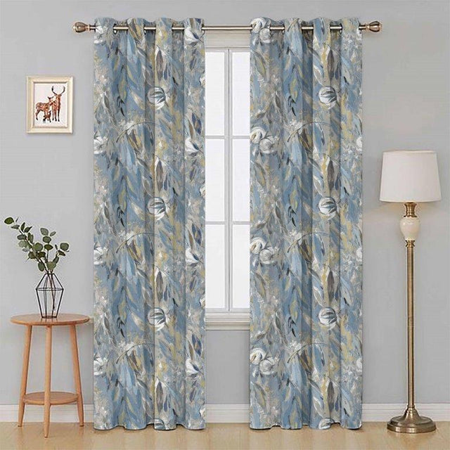 Cottonopolis 90" x 72" Lined Eyelet Curtains Marine - Beattys of Loughrea | www.beattys.ie