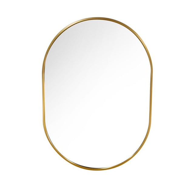 Modena Oval Wall Mirror Gold 60cm X 90cm - WALL MIRRORS - Beattys of Loughrea
