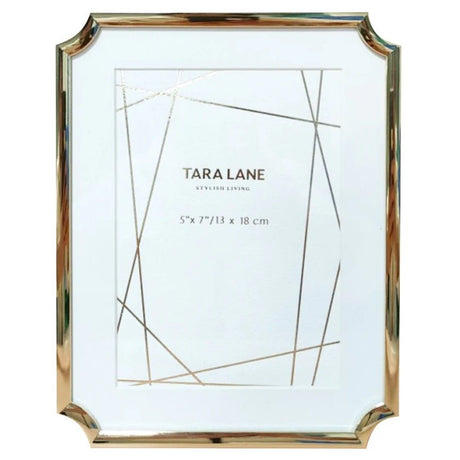 Mila Photo Frame With Mount Gold 5 X 7 - PHOTO FRAMES - PLATED, GILT, STONE - Beattys of Loughrea