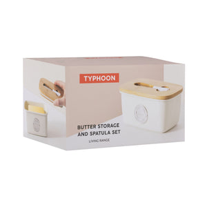Rayware Living Cream Butter Storage & Spatula Set - GENERAL LOOSE WARE - Beattys of Loughrea
