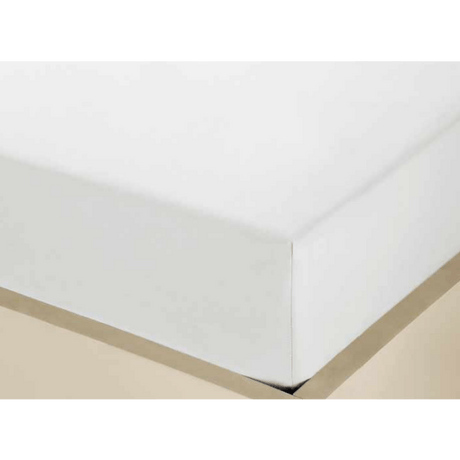 Atlantic Linen 100% Cotton 200 TC Deep Fitted Sheet Double - White - SHEETS/VALANCE/MATTRESS COVER - Beattys of Loughrea