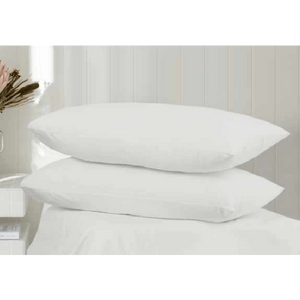 Atlantic Linen 100% Cotton 200 TC Pair Pillowcases - White - PILLOW CASES - Beattys of Loughrea