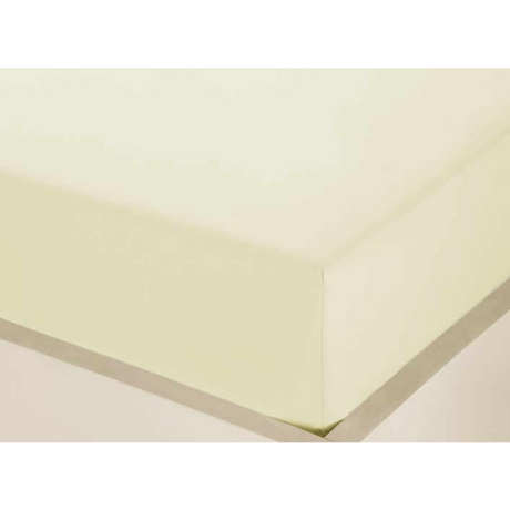 Atlantic Linen 100% Cotton 200 TC Deep Fitted Sheet Double - Ivory - SHEETS/VALANCE/MATTRESS COVER - Beattys of Loughrea