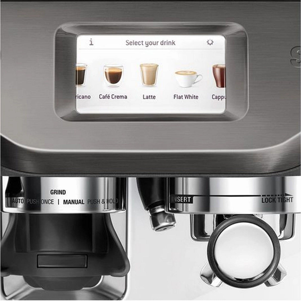 SAGE the Barista Touch Impress SES881 Bean to Cup Coffee Machine - Black Stainless Steel