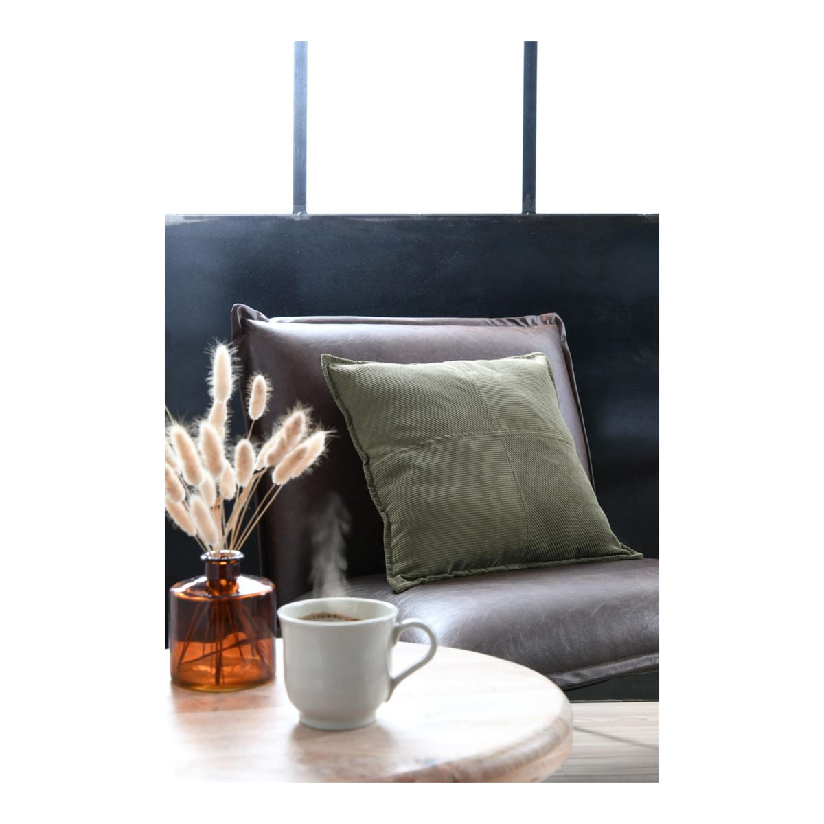 STOF Dandy Cushion, Khaki, 45x45cm