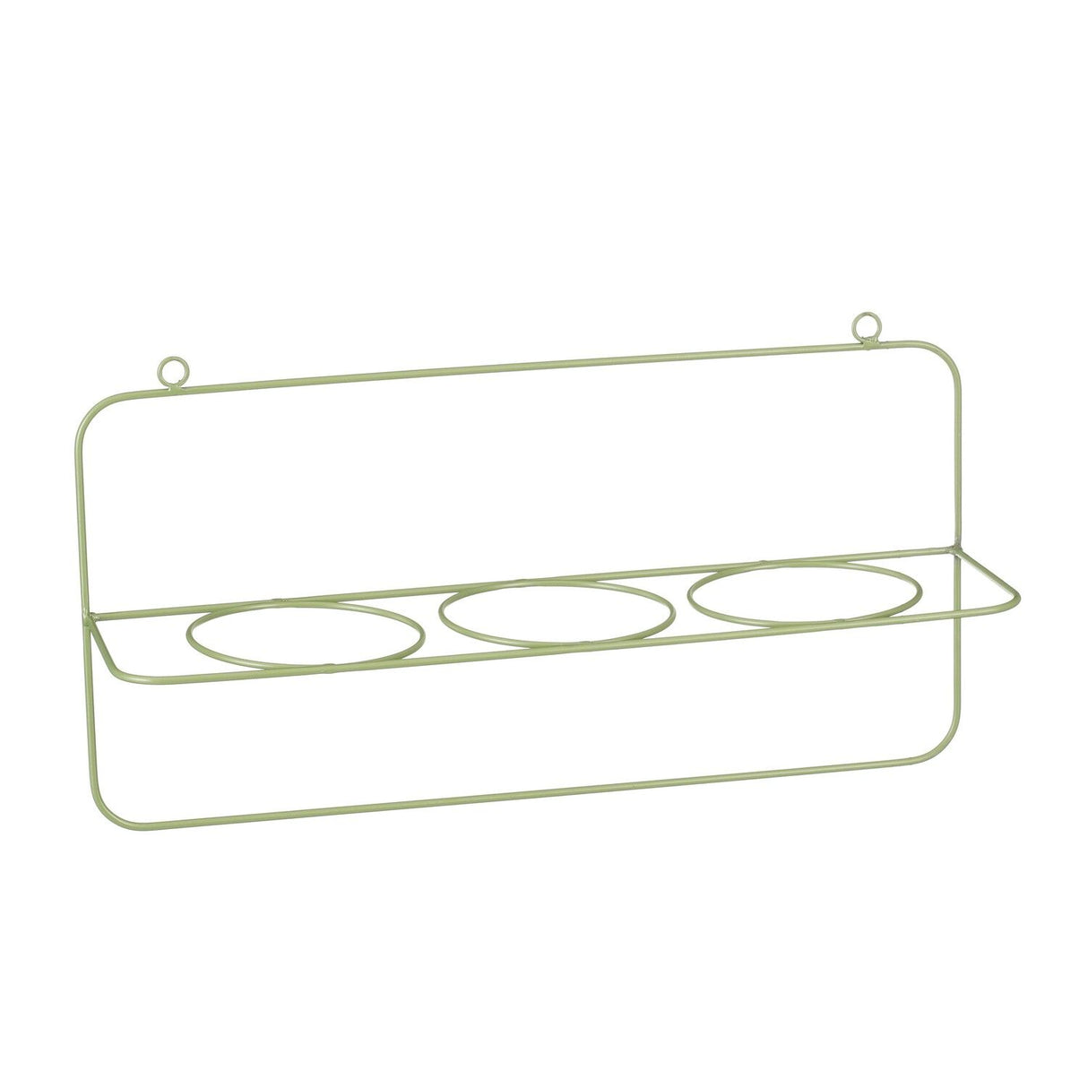 Mica Decorations Midas Iron 3 Pot Holder Green 50 x 14 x 27cm