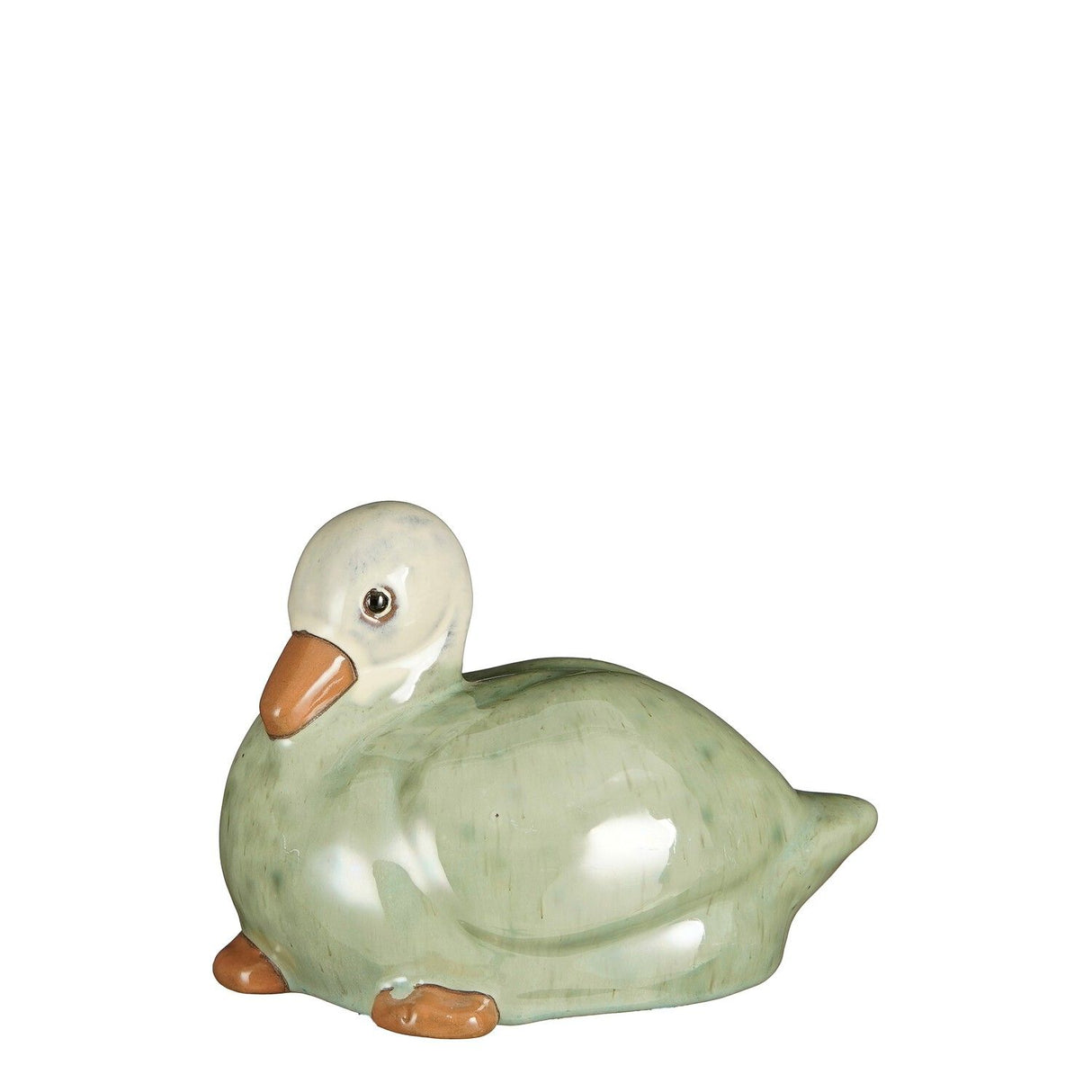 Decorative Ceramic Duck Green 13cm