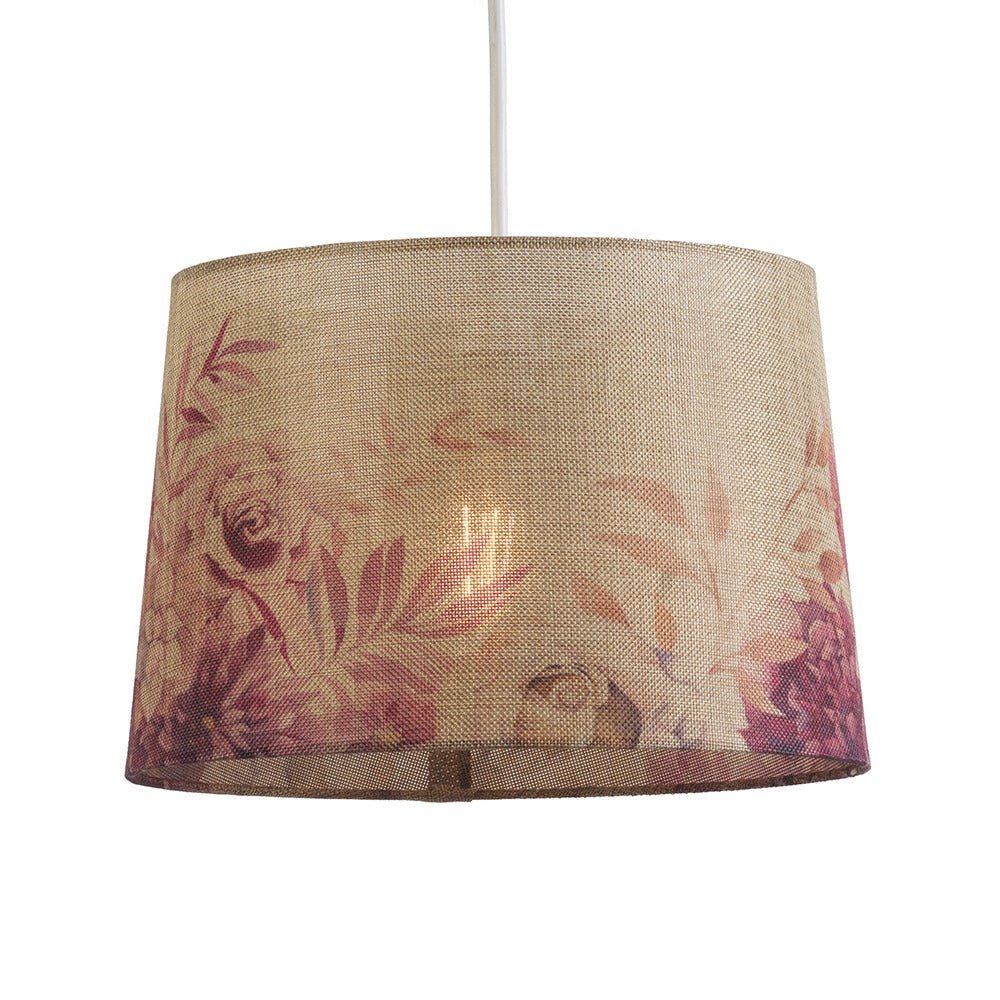 Roses Drum Ceiling Shade 12" - SHADES - Beattys of Loughrea
