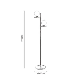 Birtley Polished Brass Floor Lamp - STANDARD/FLOOR LAMPS - Beattys of Loughrea