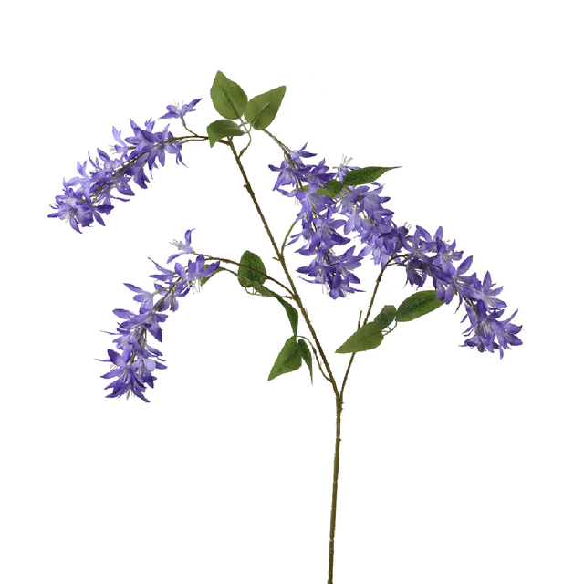 Polyester Wisteria on Stem Spray Purple - FLOWERS - PAPER/PLASTIC - Beattys of Loughrea